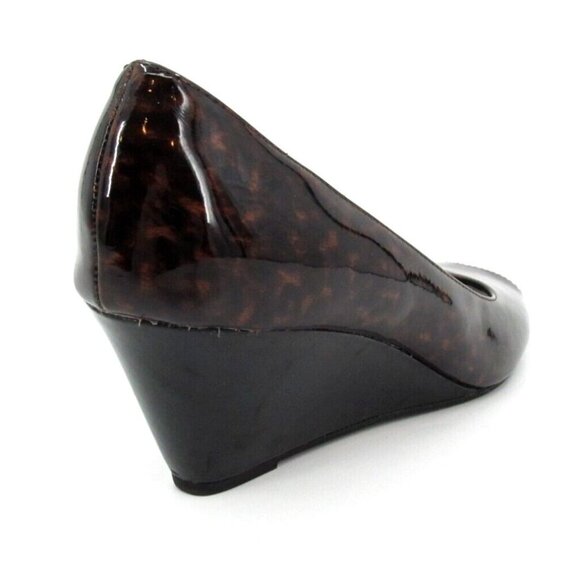 Comfort Plus by Predictions Wedge Heels Womens Sz 8 Animal Print Open Toe Pumps - Picture 12 of 15